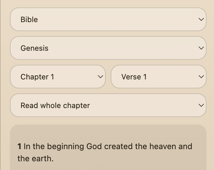 Screenshot of the Theosis Scripture lookup panel